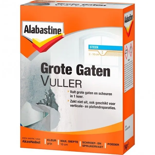 Plamuur en vulmiddel - alabastine-grote-gaten-vuller-pak-verfcompleet.nl