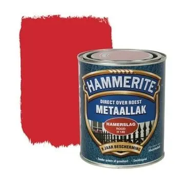 Kunststof & metaal verf - Hammerite%20Metaallak%20Hamerslag%20rood%202