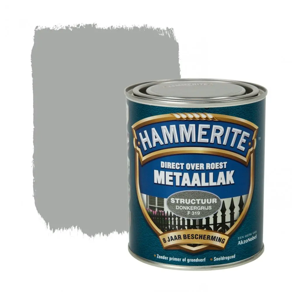 Kunststof & metaal verf - hammerite%20metaallak%20structuur%20donkergrijs
