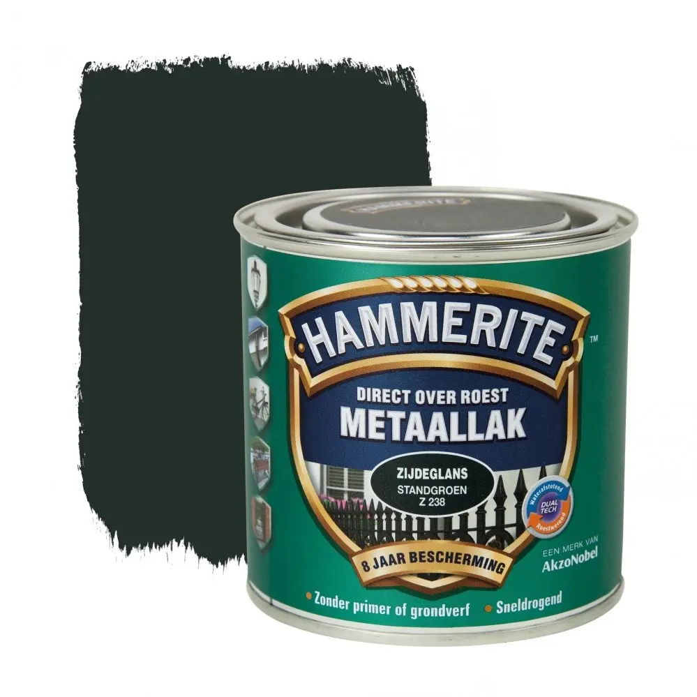 Kunststof & metaal verf - hammerite%20metaallak%20zijdeglans%20standgroen