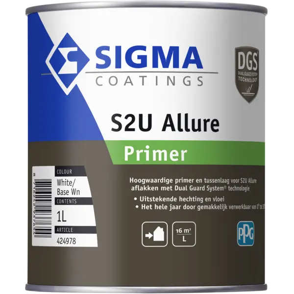Grondverf voor hout buiten (terpentinebasis) - Sigma-S2U-Allure-Primer