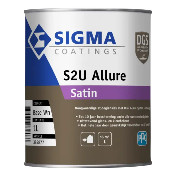 Zijdeglans verf voor hout buiten (terpentinebasis) - Sigma-S2U-Allure-Satin