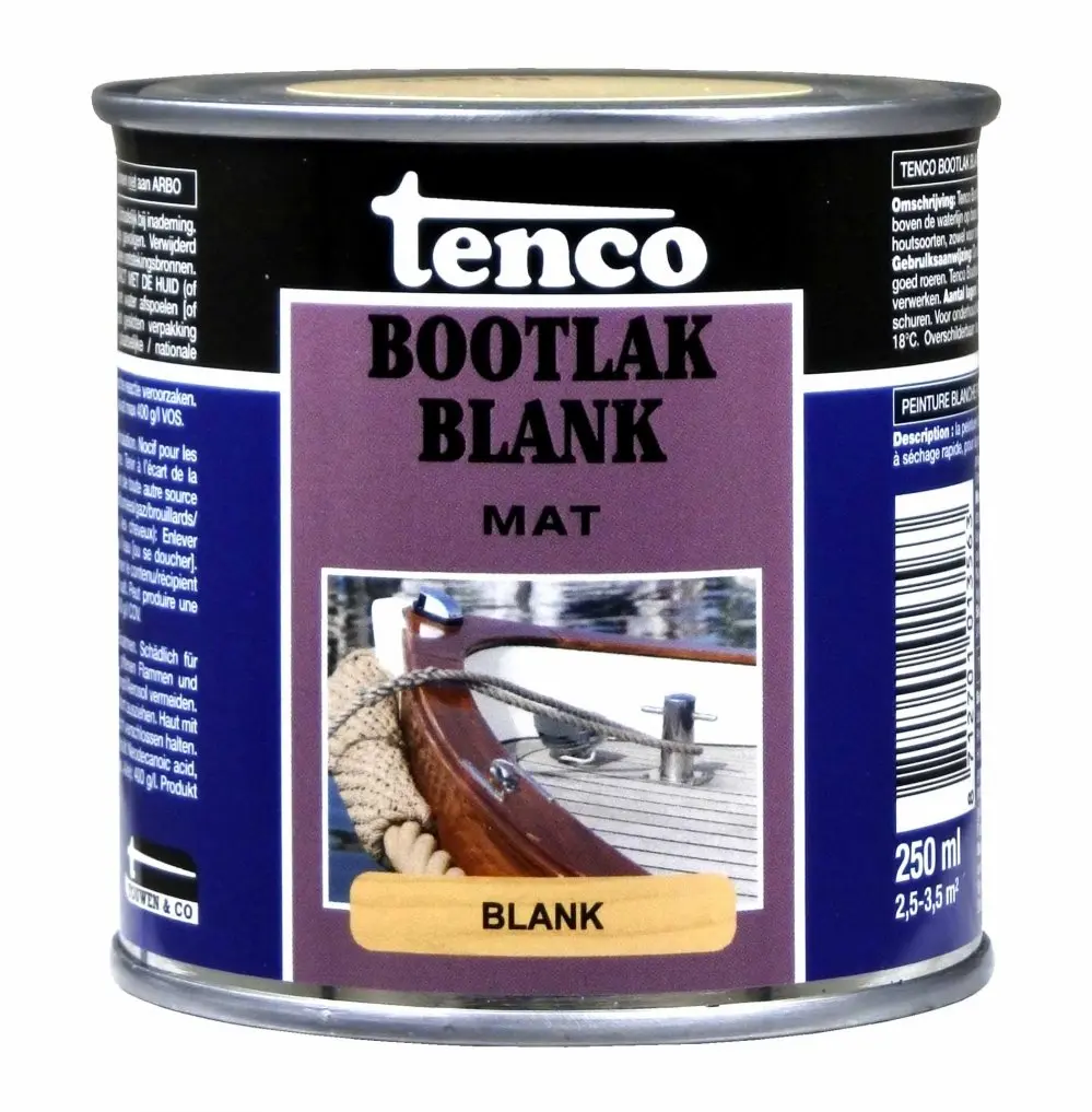 Houtolie - tenco-bootlak-mat-0,25ltr-verfcompleet.nl