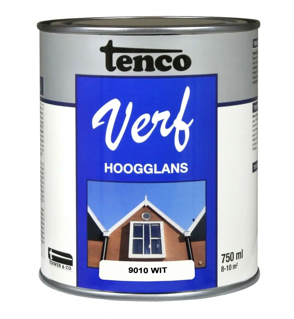 Tenco - tencoverf-hooogglans-wit-0,25ltr-verfcompleet.nl