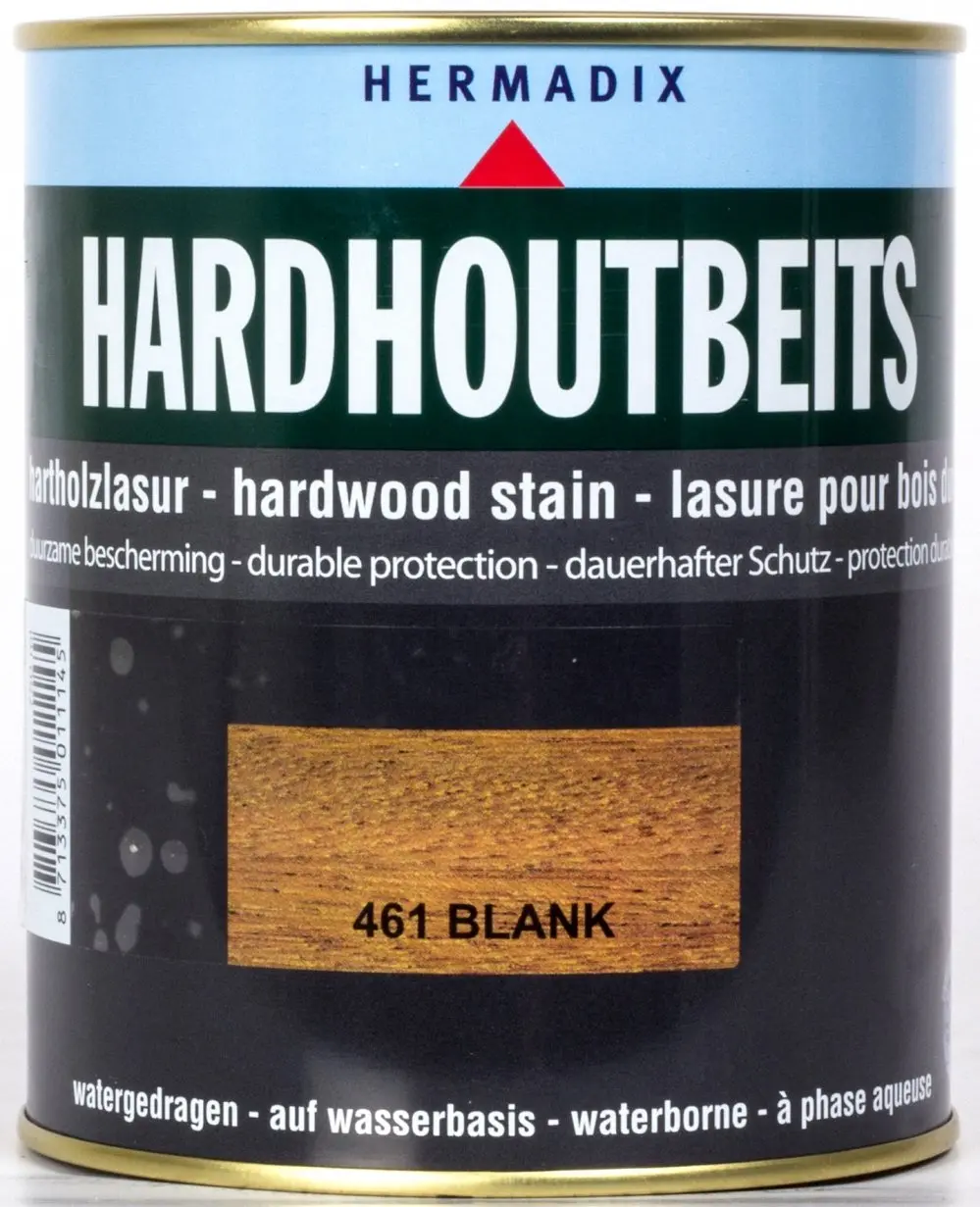 Transparante beits - Hermadix-hadhoutbeits-461-blank-0,75l-verfcompleet
