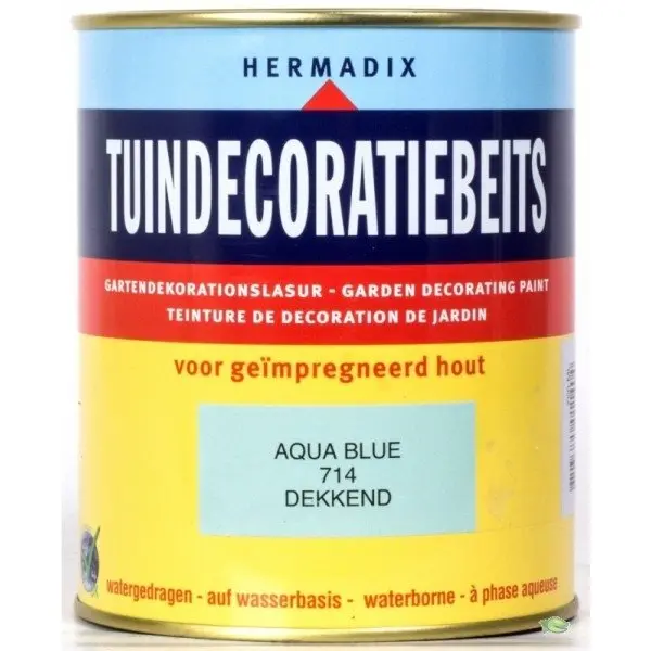 Tuinbeits - hermadix-tuindecoratiebeits-dekkend-aqua-blue-714-verfcompleet