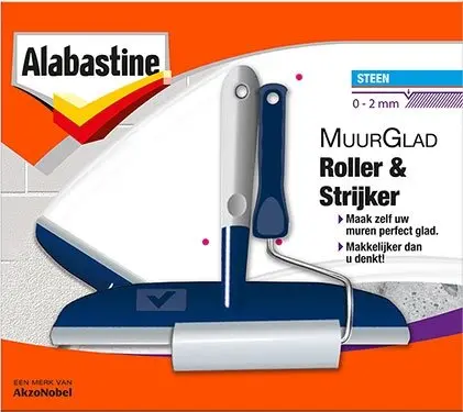 Gereedschappen - Alabastine-muurglad-roller-en-strijker-verfcompleet.nl