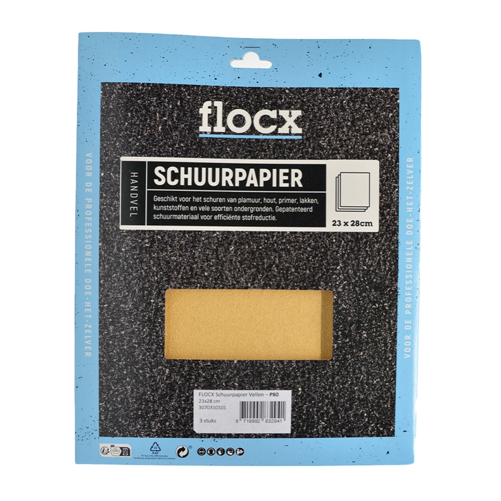 Schuurpapier - flocx-schuurvellen_p80