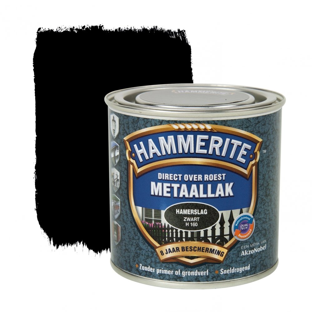 Aflak voor kunststof en metaal - Hammerite%20Metaallak%20Hamerslag%20Zwart%20(2)