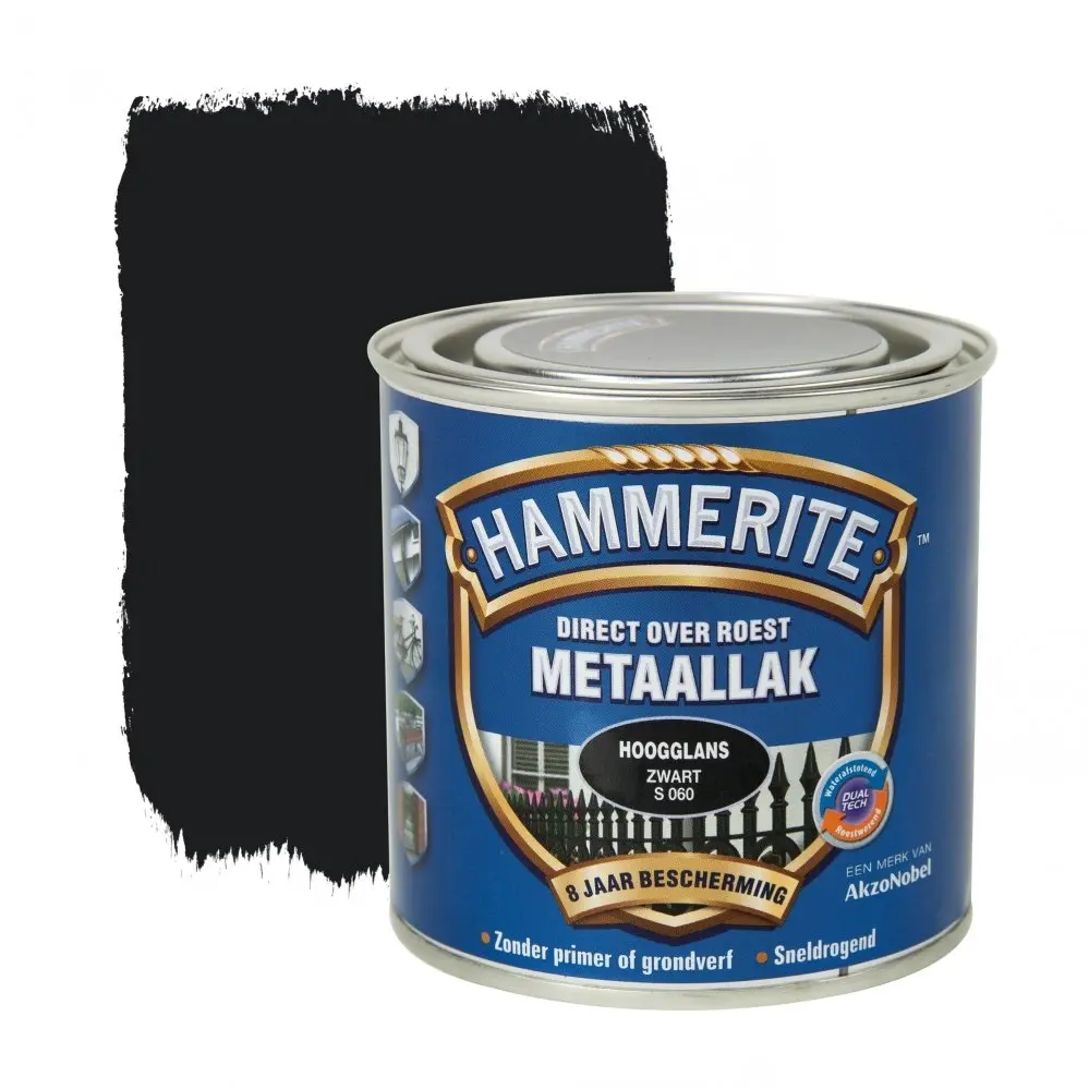 Hammerite - Hammerite%20metaallak%20hoogglans%20zwart