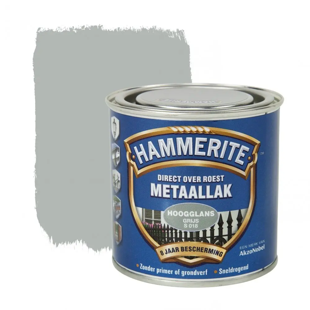 Kunststof & metaal verf - hammerite%20metaallak%20hoogglans%20grijs