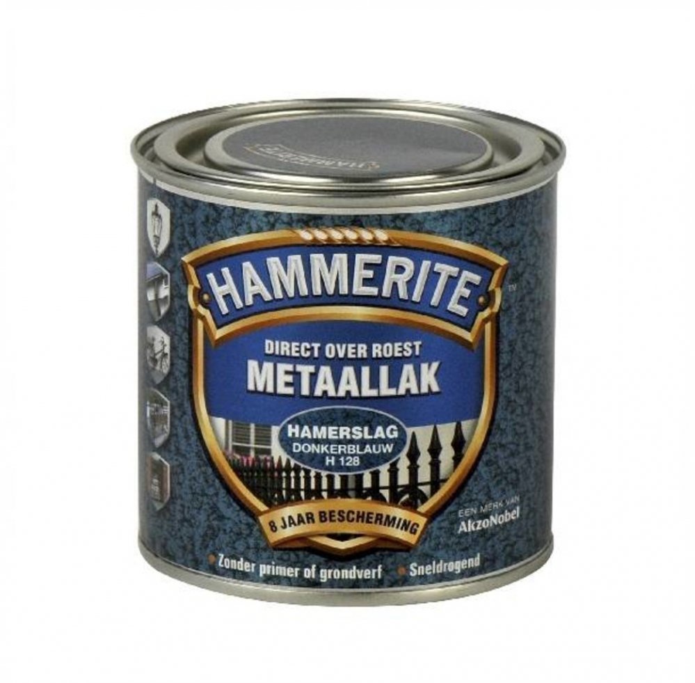 Hammerite - hammerite-hammerite-metaallak-hamerslag-donkerblauw