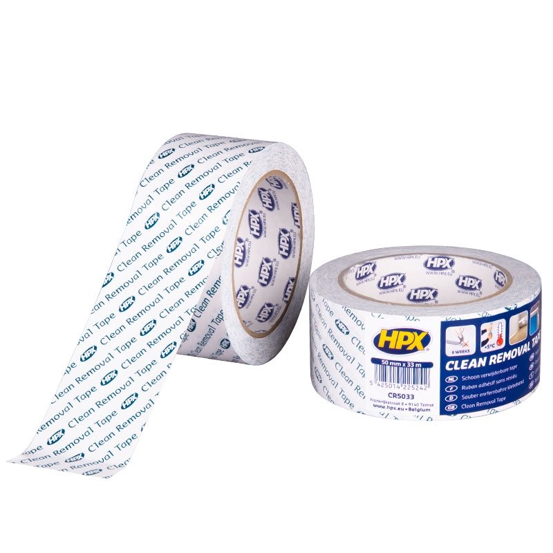 HPX Tape - CR5033-PVC_clean_removal_tape-white-50mm_x33m-5425014225242-HPX