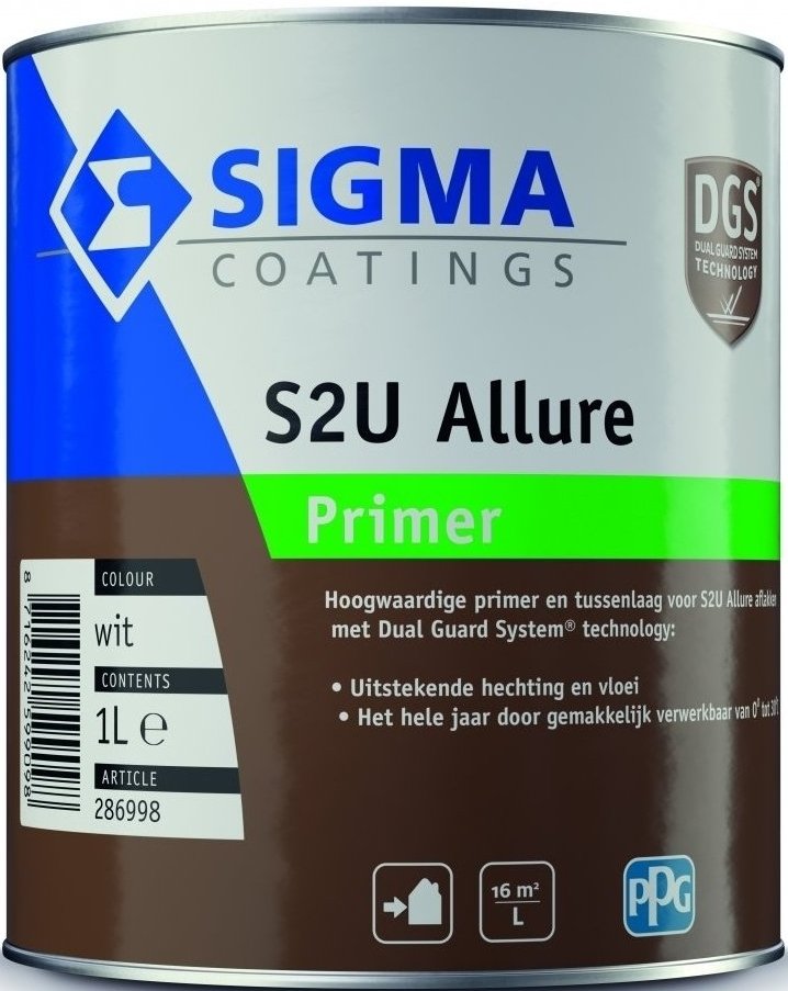 Grondverf  voor hout buiten (terpentinebasis) - S2U-Allure-Primer-1L