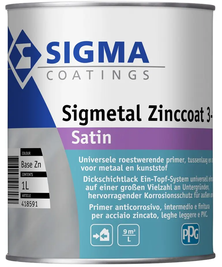 Primer voor kunststof en metaal - Sigma-Sigmetal-Zinccoat-3-in-1
