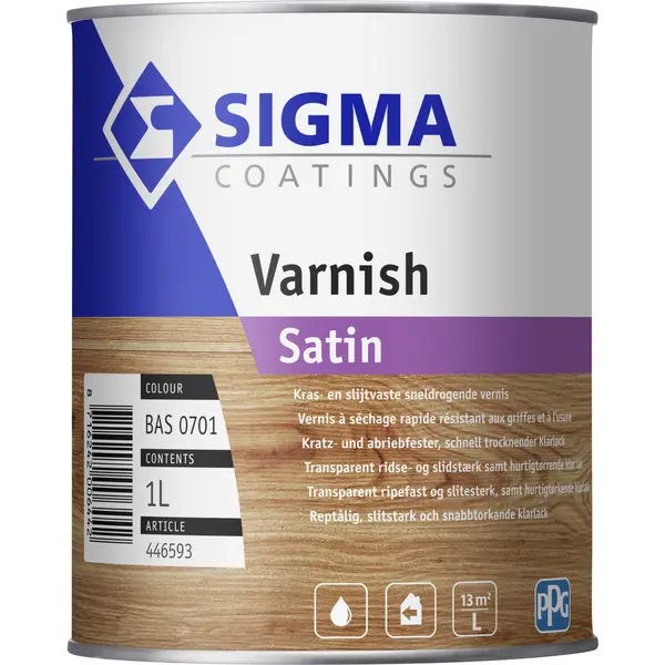 Sigma Coatings - Sigma-varnish-satin-1ltr-verfcompleet.nl