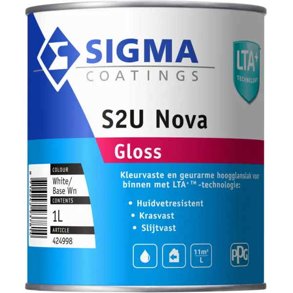 Hoogglans verf voor hout binnen (waterbasis) - sigma-nova-gloss