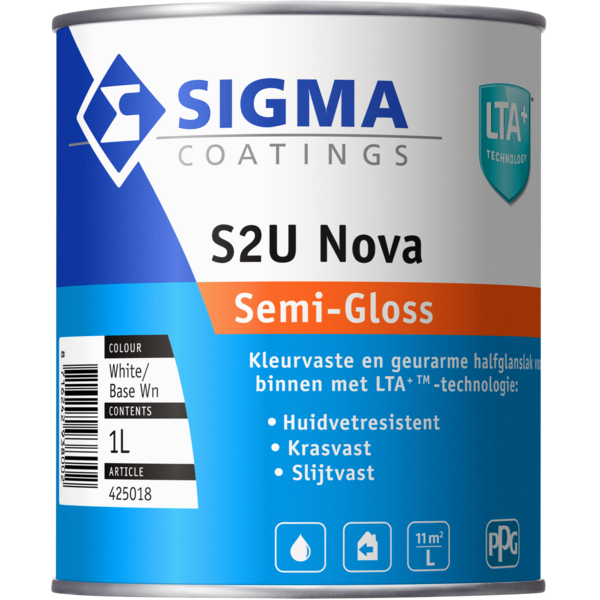 Zijdeglansverf voor hout binnen (waterbasis) - sigma-nova-semi-gloss