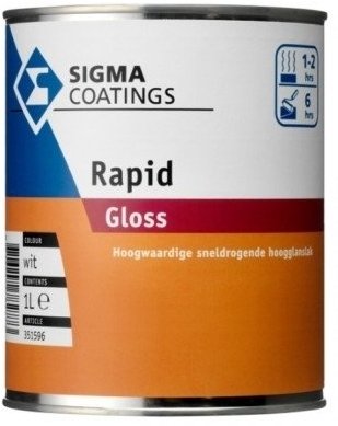 Hoogglans verf voor hout buiten (terpentinebasis) - sigma-rapid_gloss-verfcompleet.nl