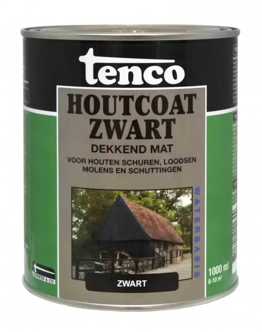 Tenco - Tenco-houtcoat-zwart-mat-1ltr-verfcompleet.nl