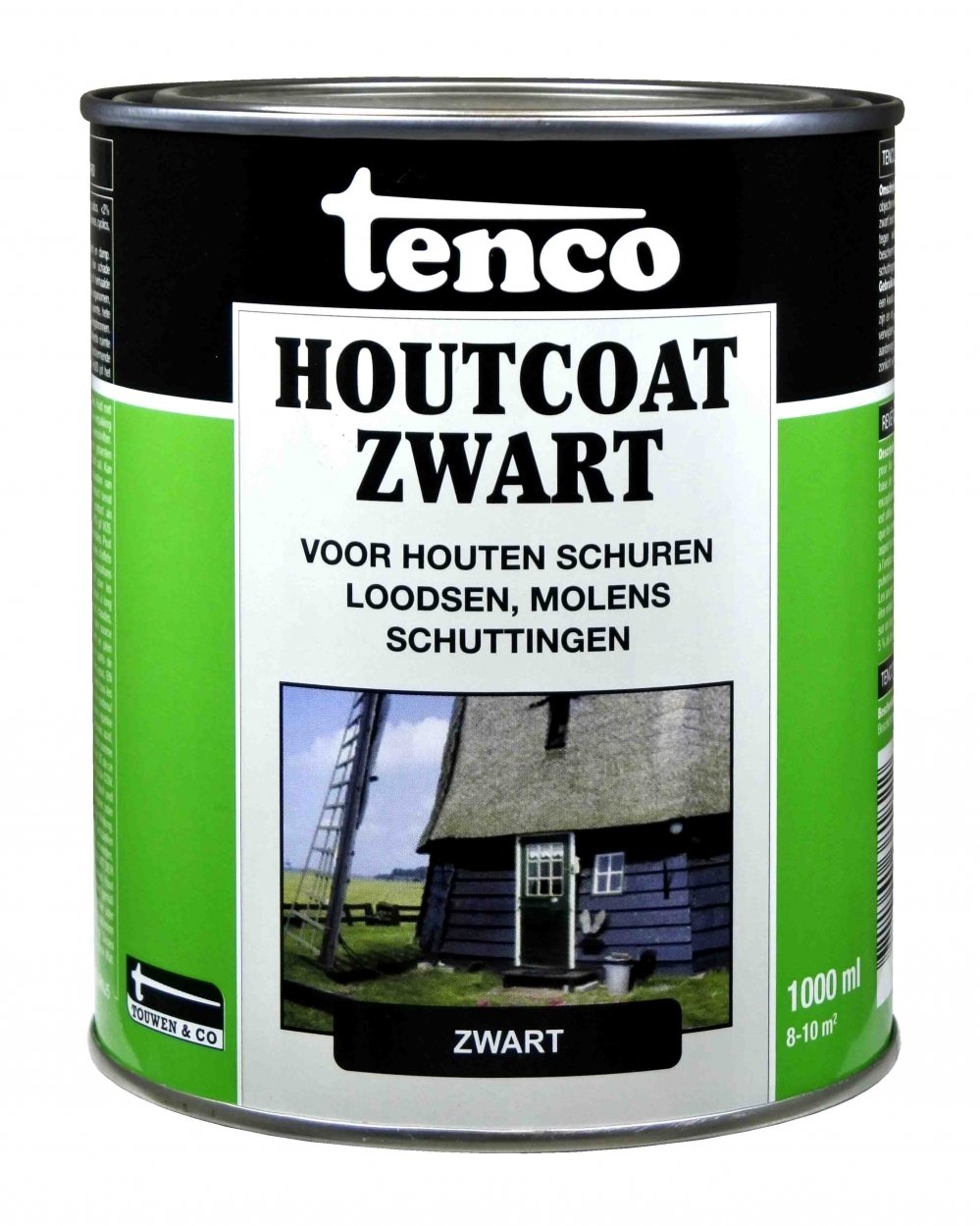 Tenco Buiten onderhoud - tenco-houtcoat-zwart-1ltr-verfcompleet.nl