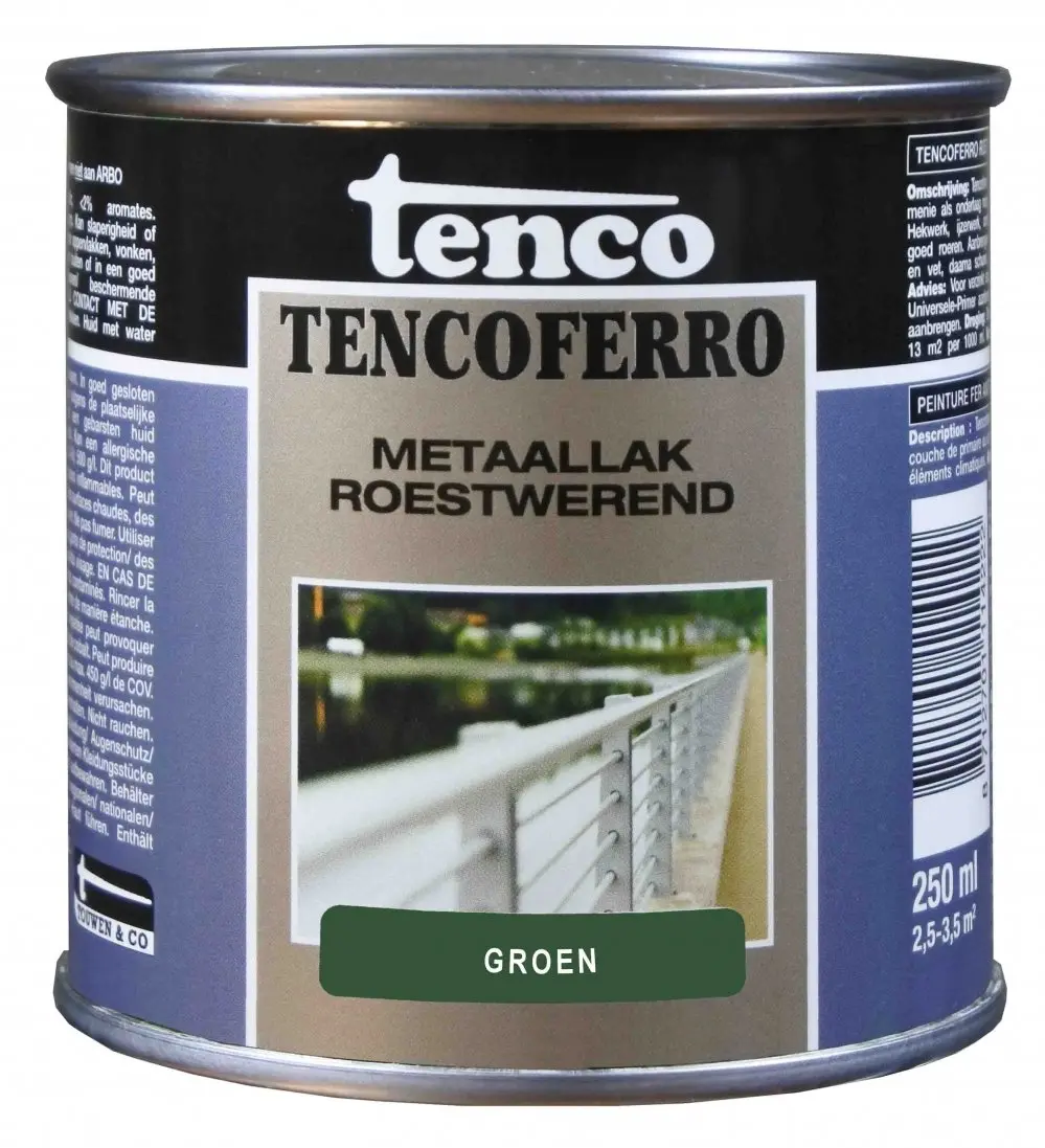 Kunststof & metaal verf - tenco-tencoferro-0,25ltr-verfcompleet.nl
