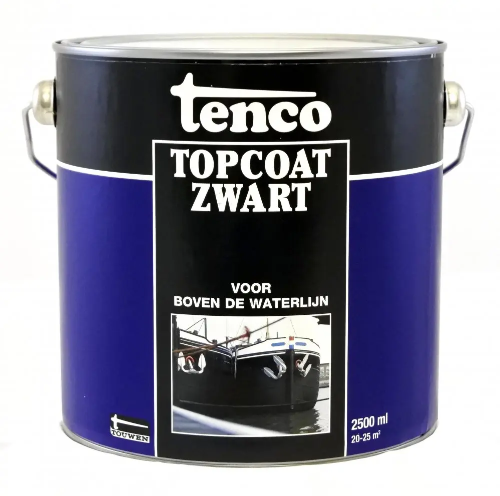 Tenco - tenco-topcoat-zwart-2,5ltr-verfcompleet.nl