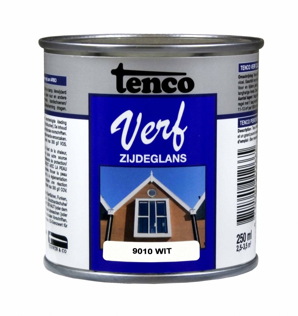 Tenco Woning onderhoud - tencoverf-zijdeglans-wit-0,25ltr-verfcompleet.nl