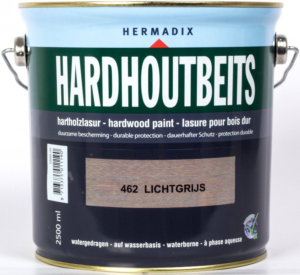 Hermadix - Hermadix-hardhoutbeits-462-lichtgrijs-2,5l-verfcompleet