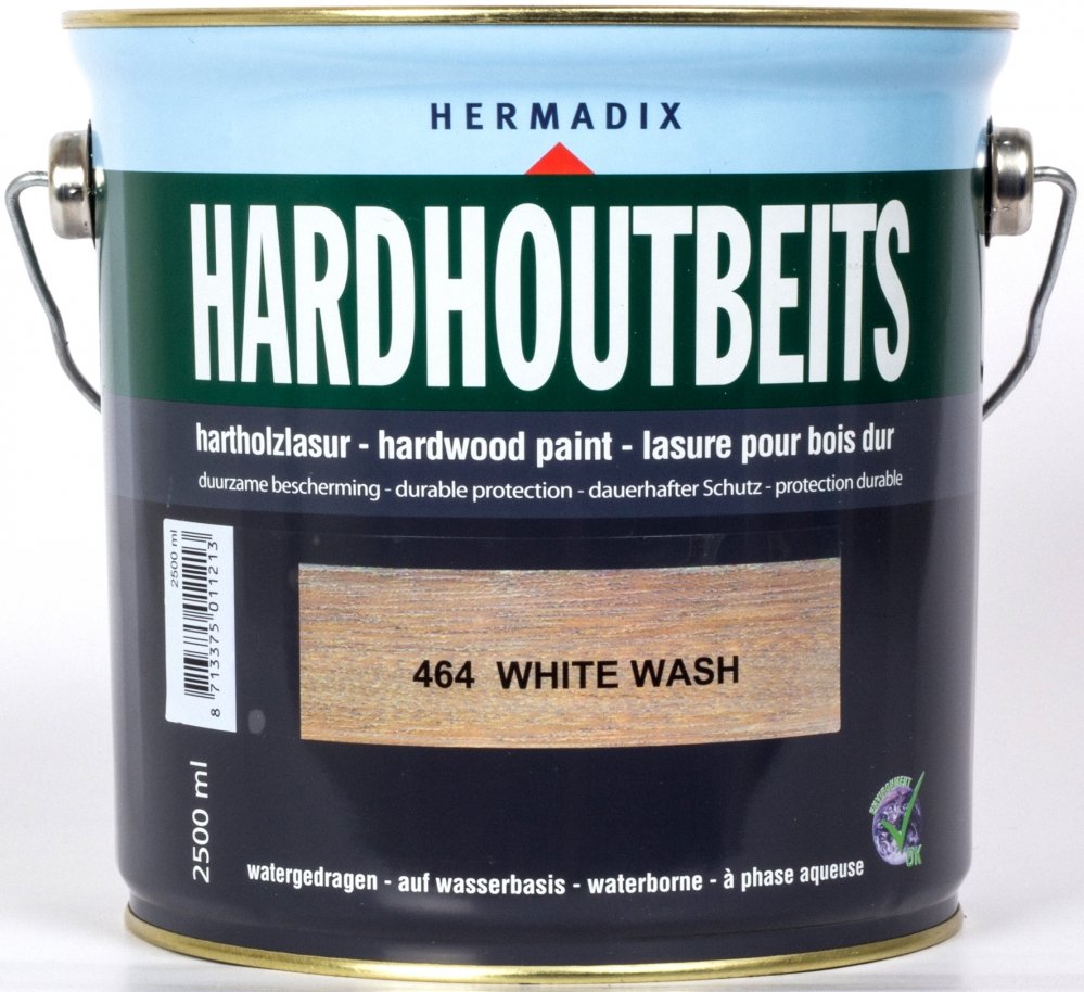 Hermadix - Hermadix-hardhoutbeits-464-white-wash-2,5l-verfcompleet