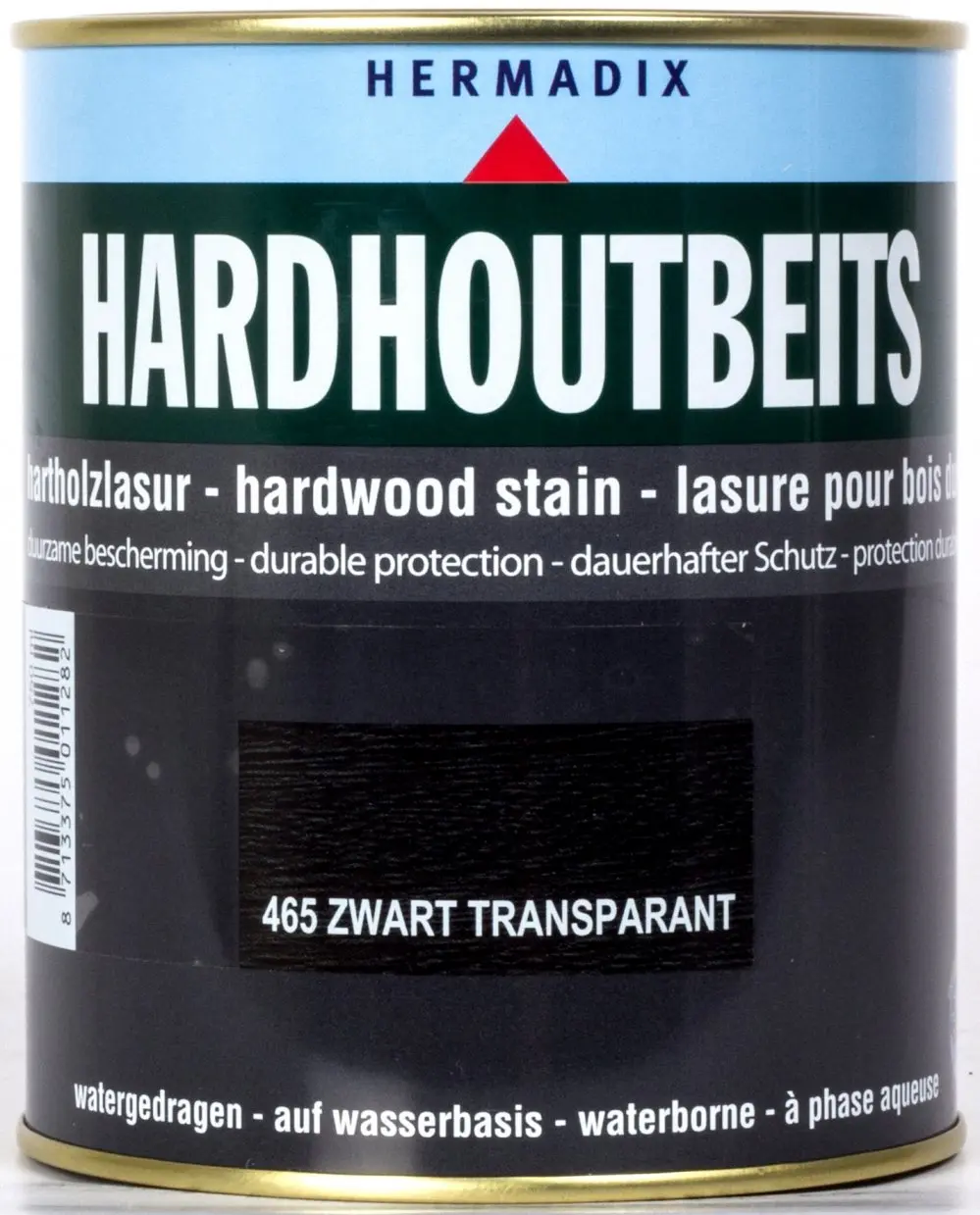 Tuinbeits - hermadix-hardhoutbeits-465-zwart-transparant-0,75l-verfcompleet