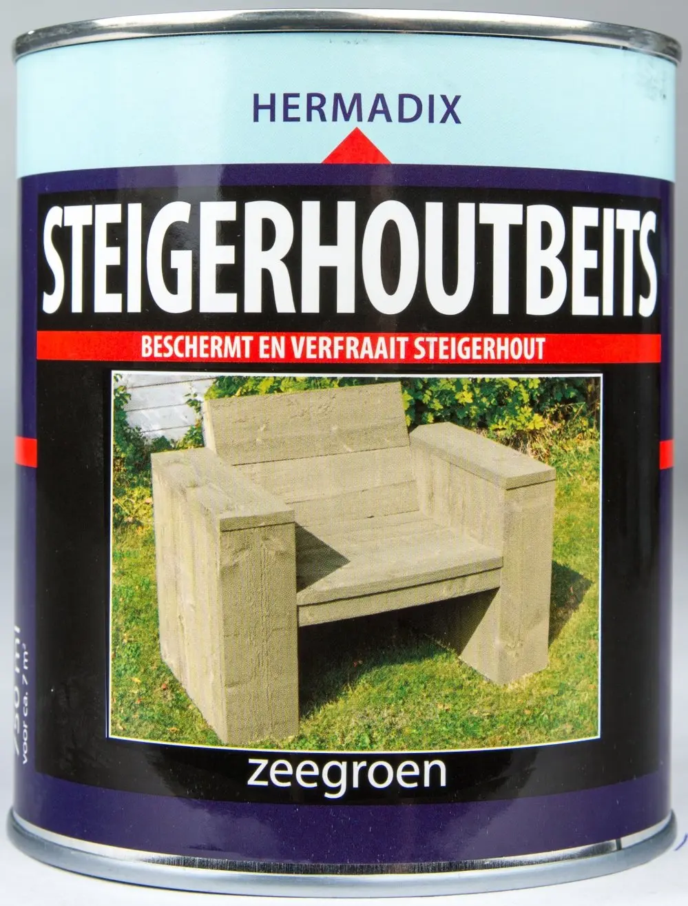 Steigerhoutbeits - hermadix-steigerhoutbeits,%20zeegroen,0,75l-verfcompleet