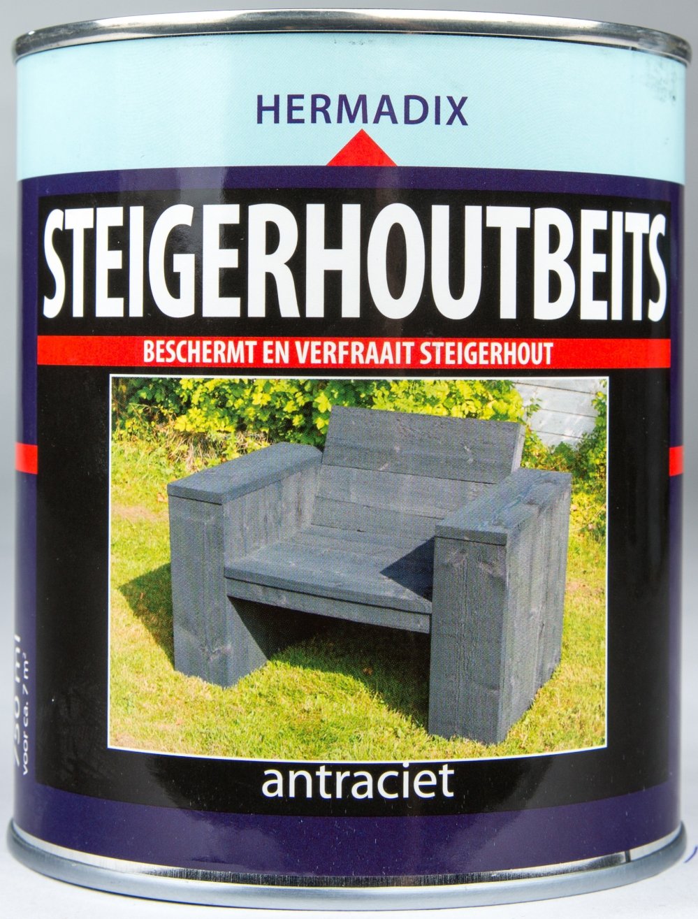 Hermadix - hermadix-steigerhoutbeits-antraciet-0,75l-verfcompleet