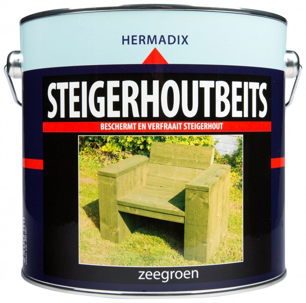 Hermadix - hermadix-steigerhoutbeits-zeegroen-2,5l-verfcompleet
