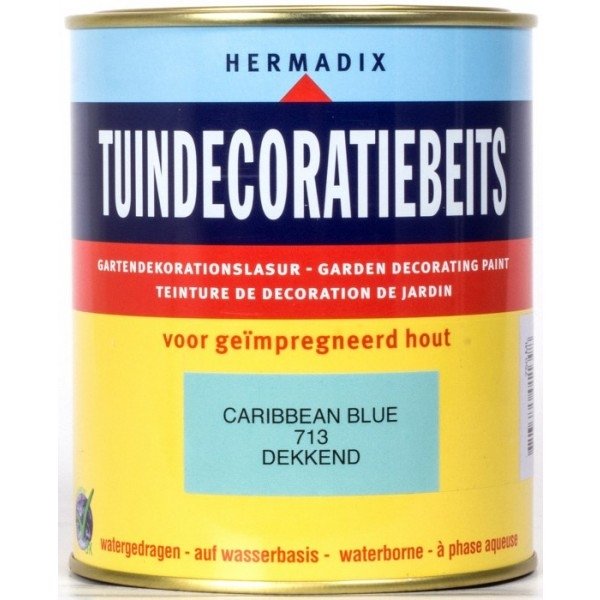 Dekkende beits - hermadix-tuindecoratiebeits-dekkend-carebean-blue-713-verfcompleet