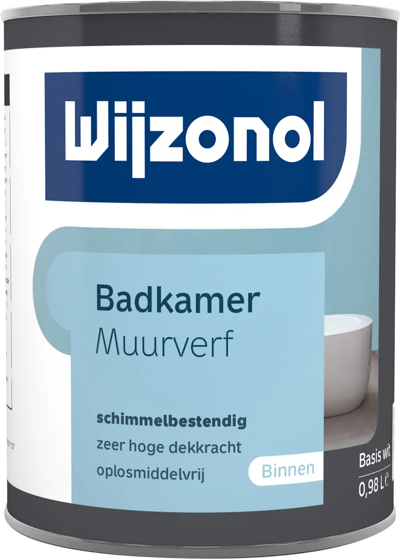 Wijzonol Muurverven - Wijzonol-Badkamermuurverf-1L-verfcompleet.nl
