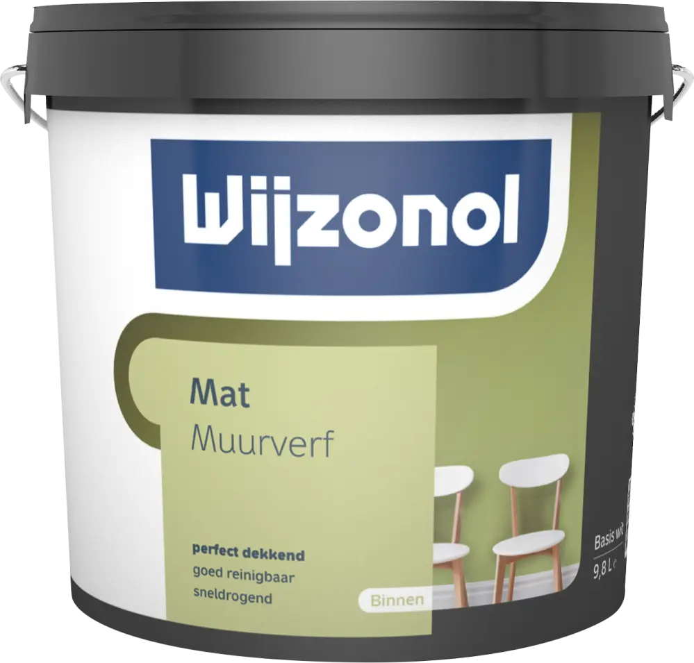 Muurverf voor binnen - Wijzonol-Muurverf-Mat-10L-verfcompleet.nl