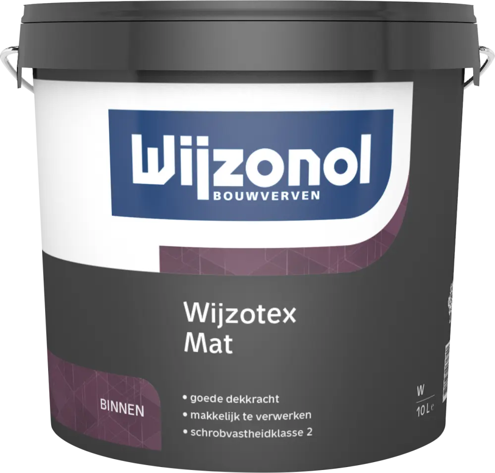 Wijzonol Muurverven - Wijzonol-Wijzotex-Mat-10L-verfcompleet.nl